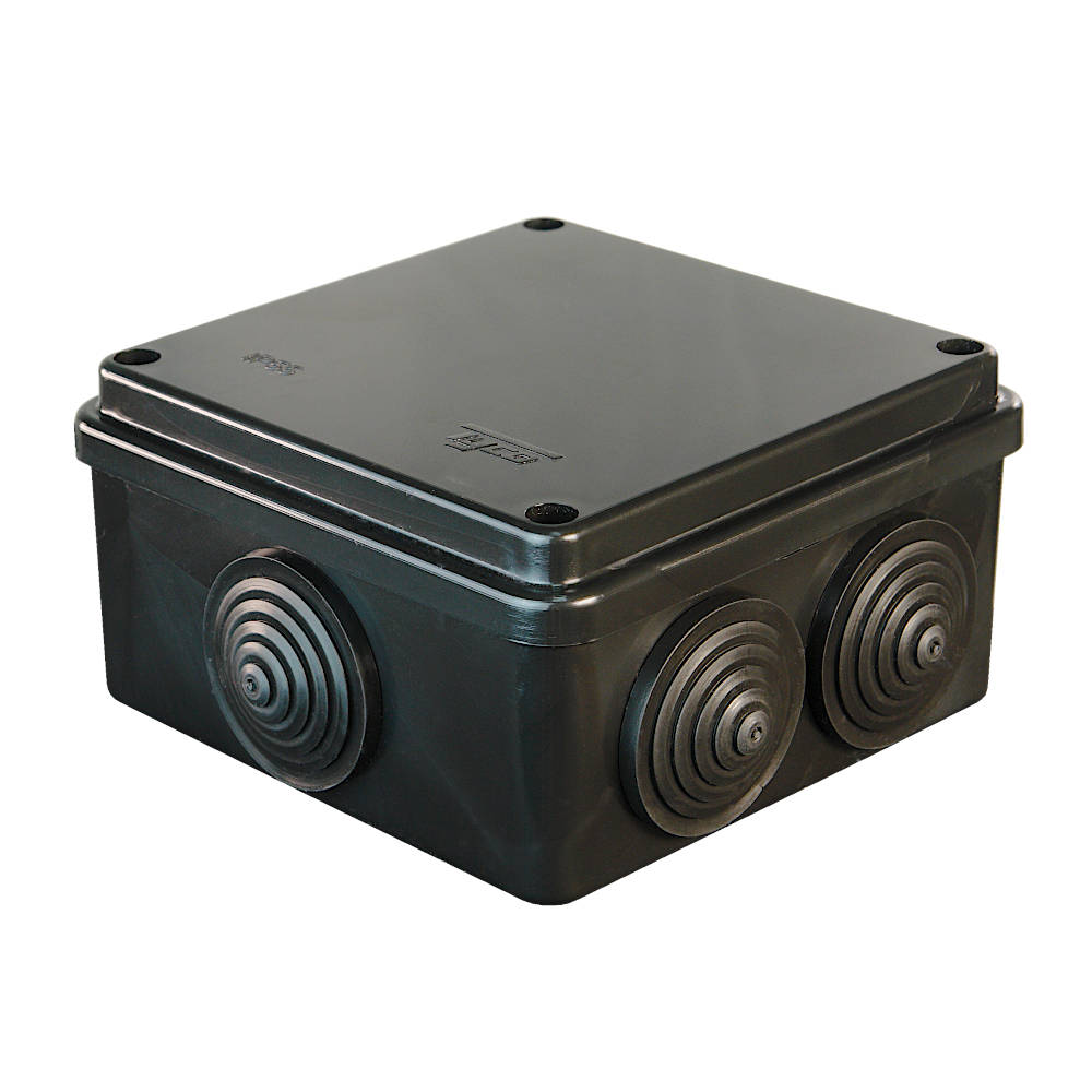 67050Ч Тусо.Коробка расп. для о/п, 100х100х50мм (черная)